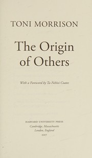 The origin of others  Cover Image