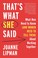 Go to record That's what she said : what men need to know (and women ne...